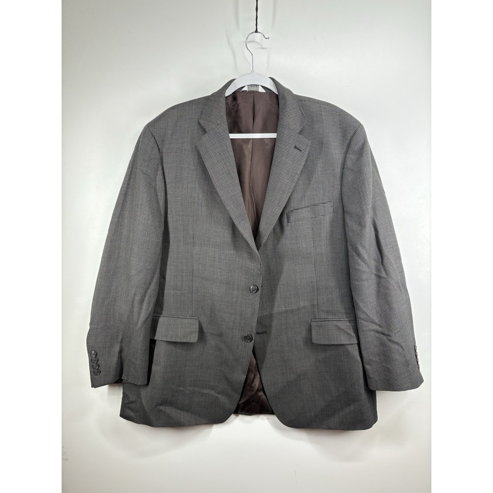 Joseph & Feiss Blazer Jacket Men's 46 R Black White Houndstooth Vintage Chile